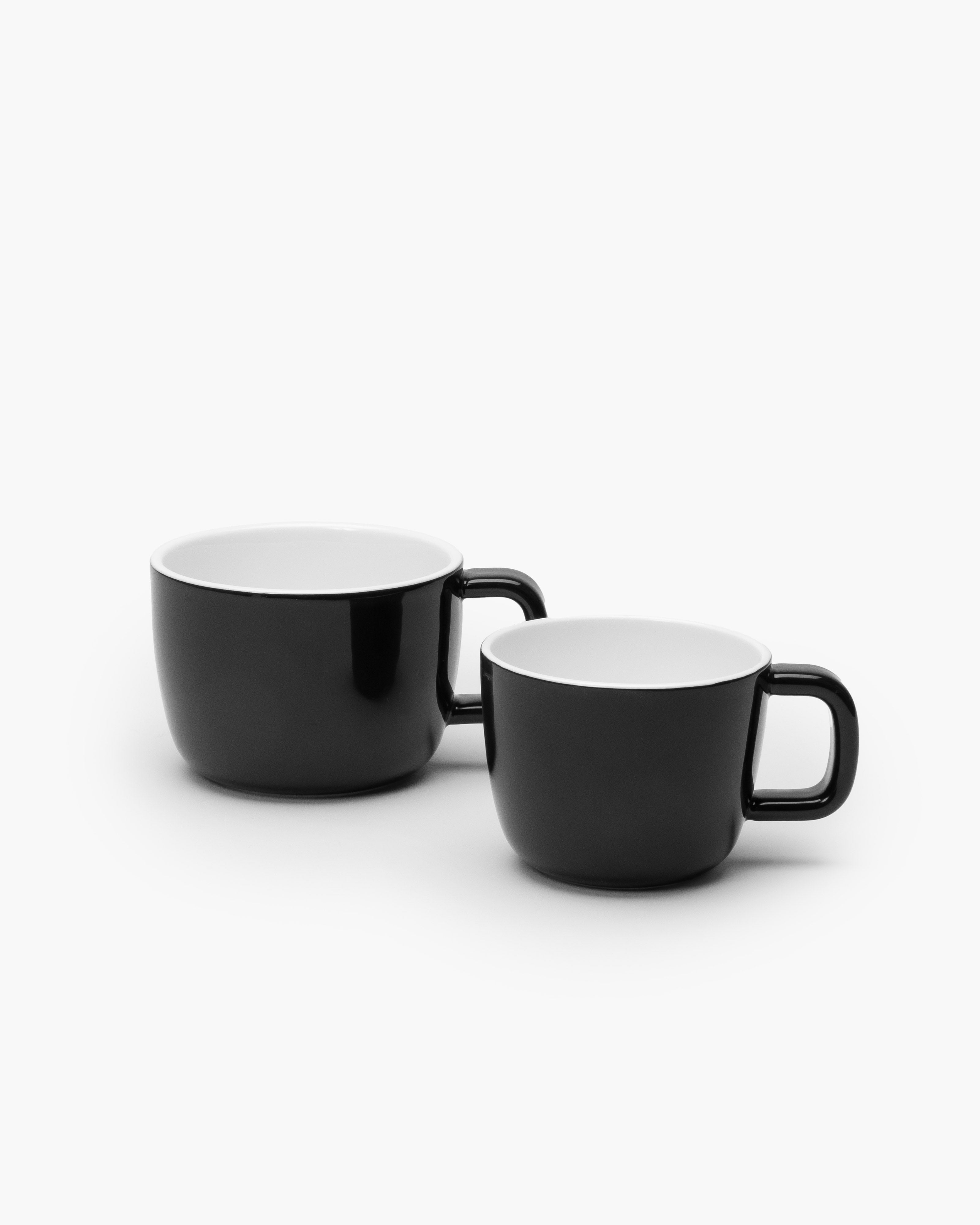 Cappuccino cup glazed black Passe-partout – SERAX