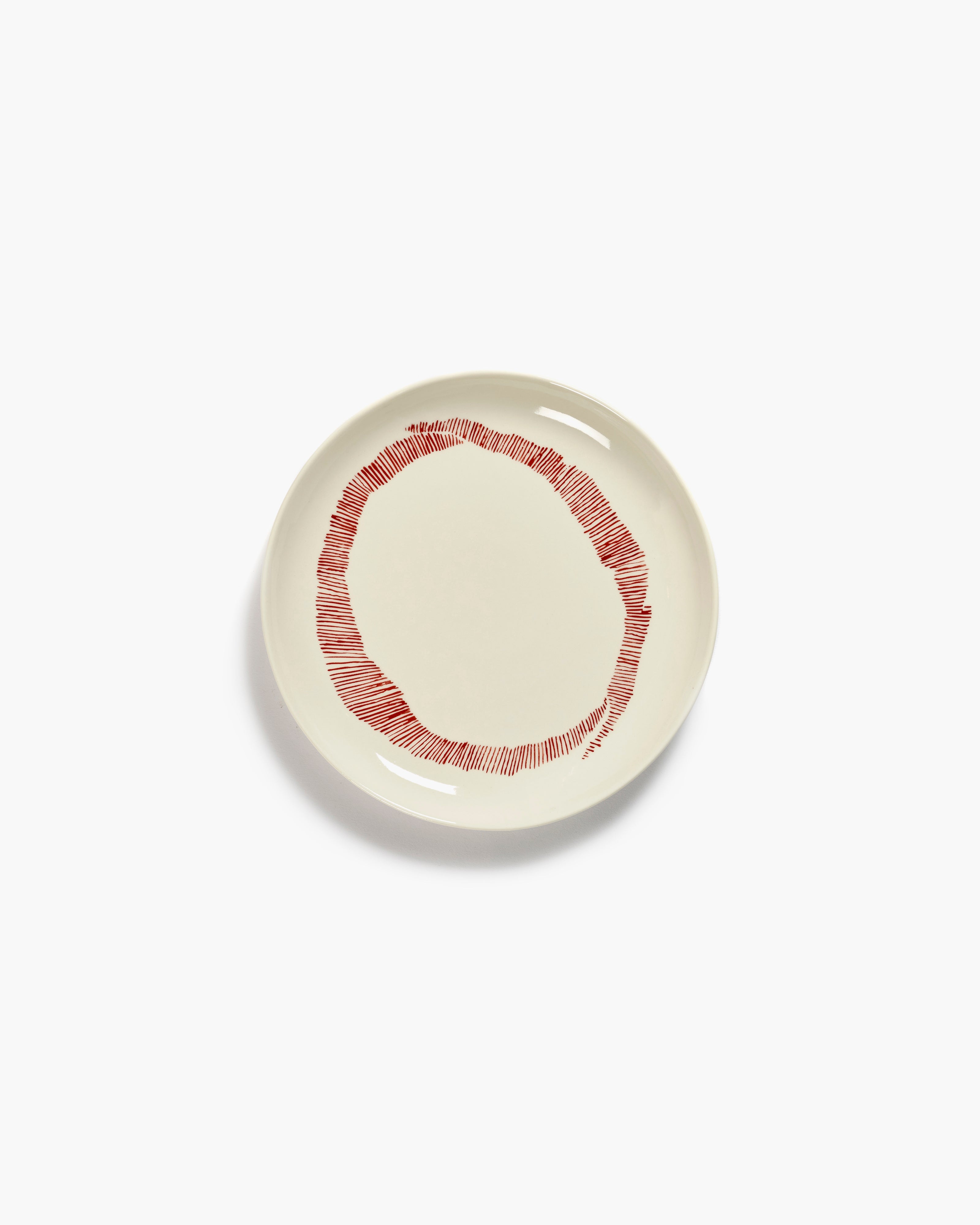 Serax Swirly Stripe ceramic plate set - Yellow