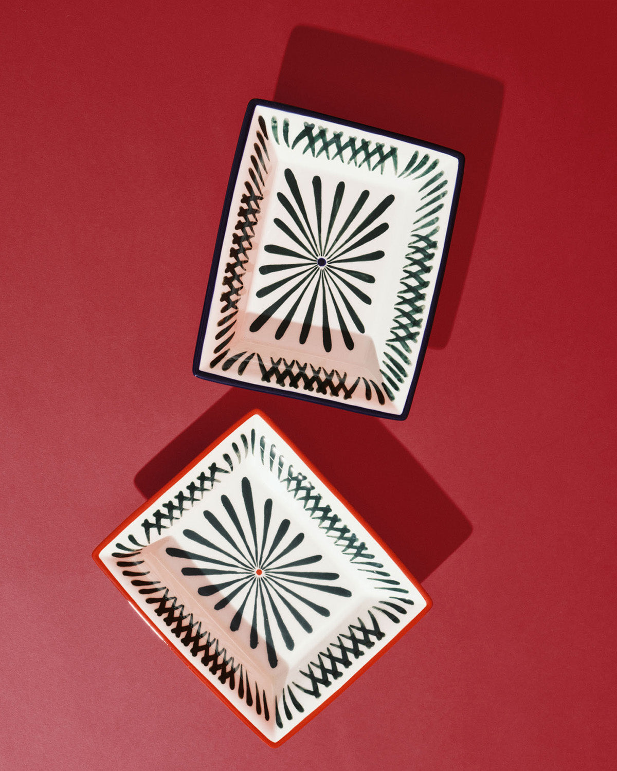 Rectangular plate green - blue Bazaar – SERAX