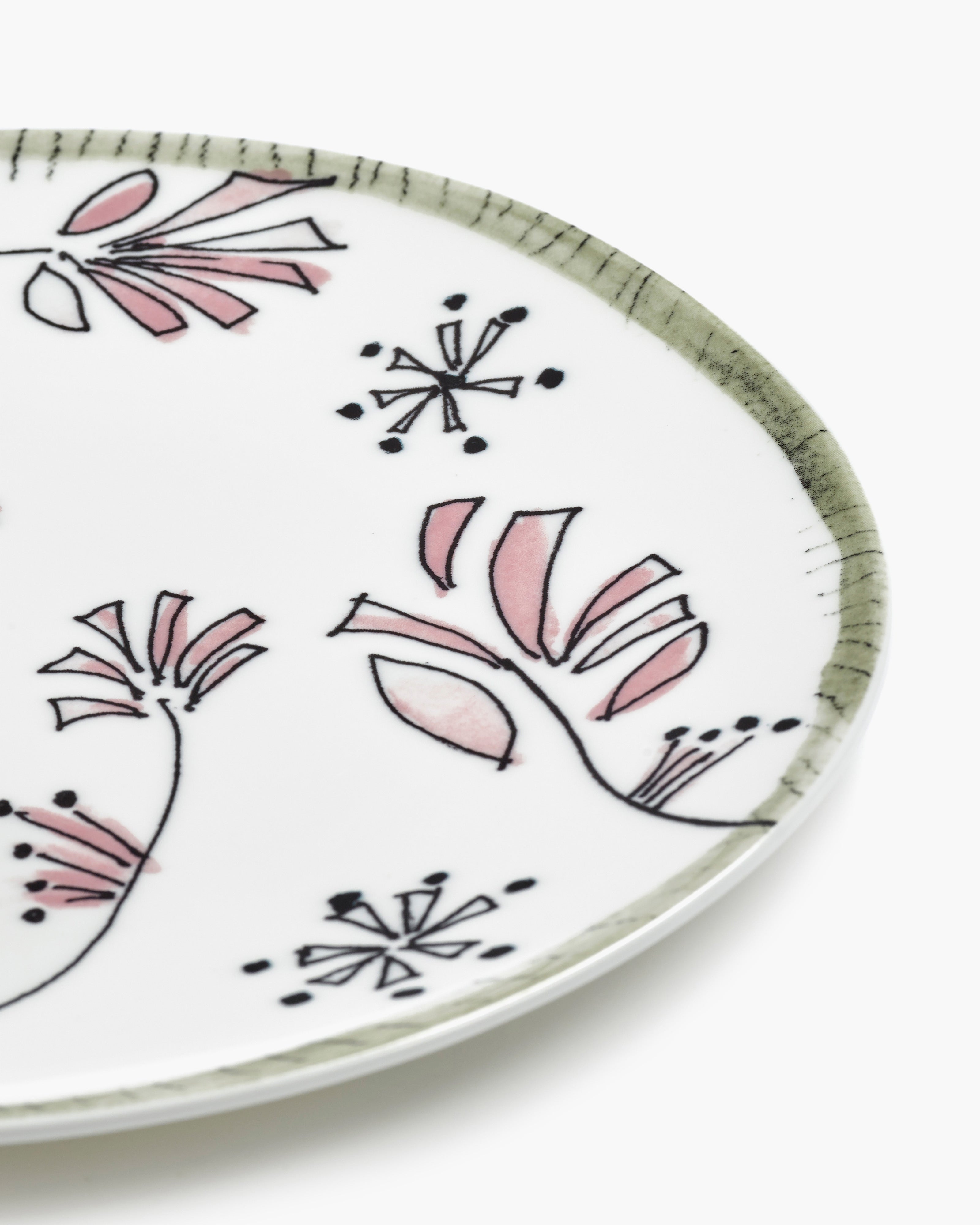 Dinner plate Fiore rosa Midnight Flowers – SERAX
