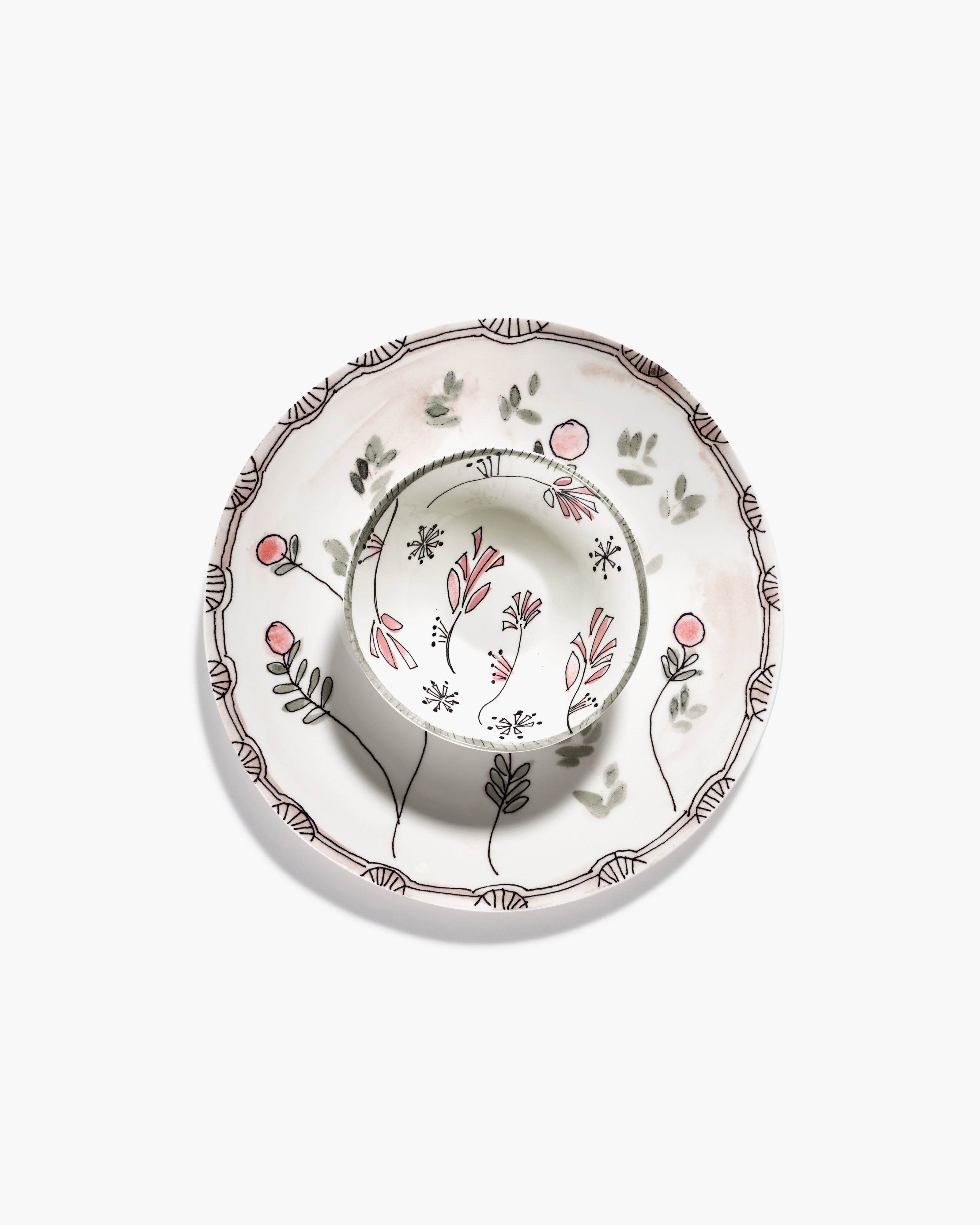 Dinner plate Mirtillo nude Midnight Flowers – SERAX