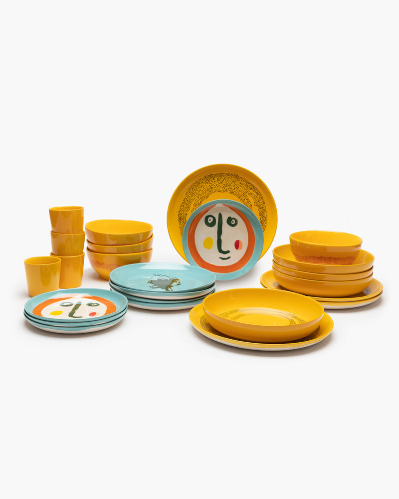 Full Set 24 pieces yellow Feast