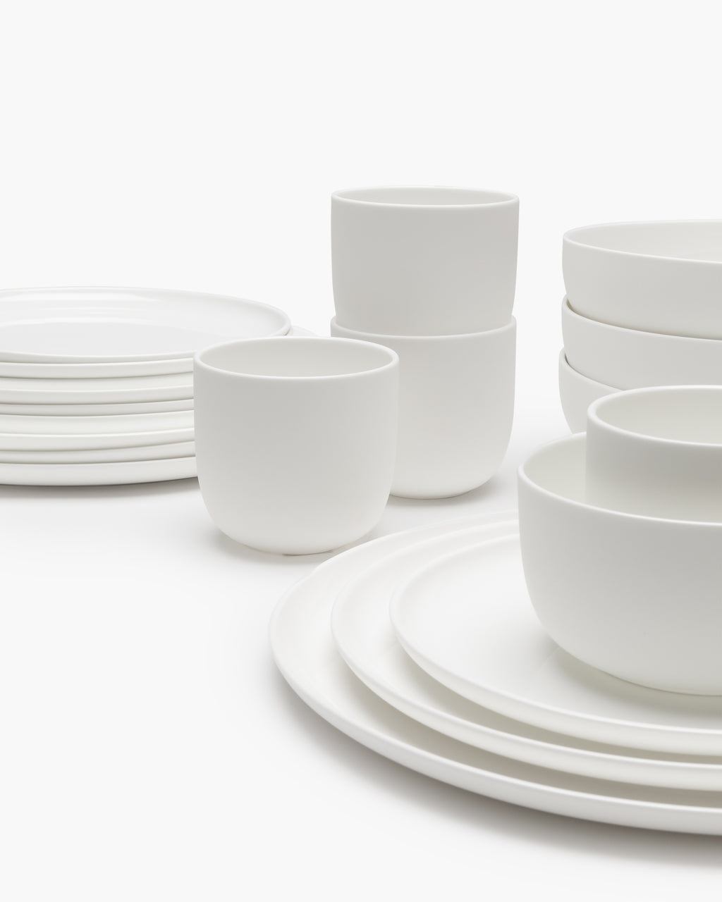 service de table moderne, porcelaine blanche - Serax- Base Piet Boon