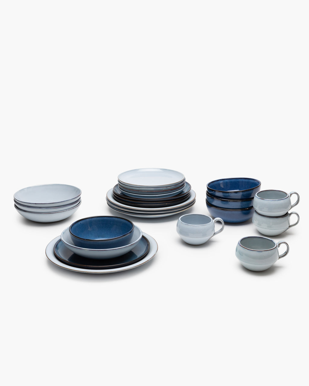 Full Set 24 pieces - Pure tableware by Pascale Naessens - blue