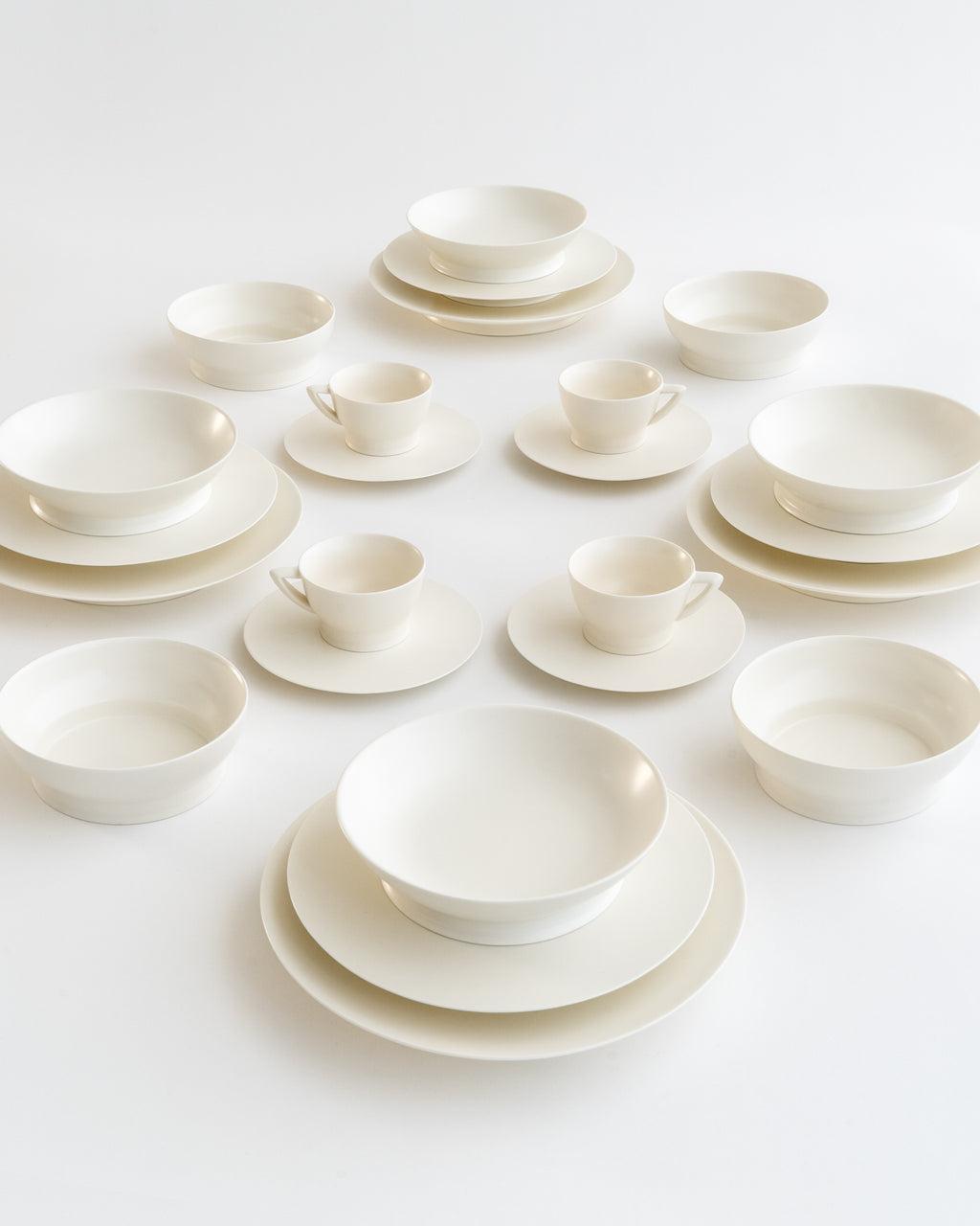 Ontbijtset 12-delig - Base servies van Piet Boon - wit