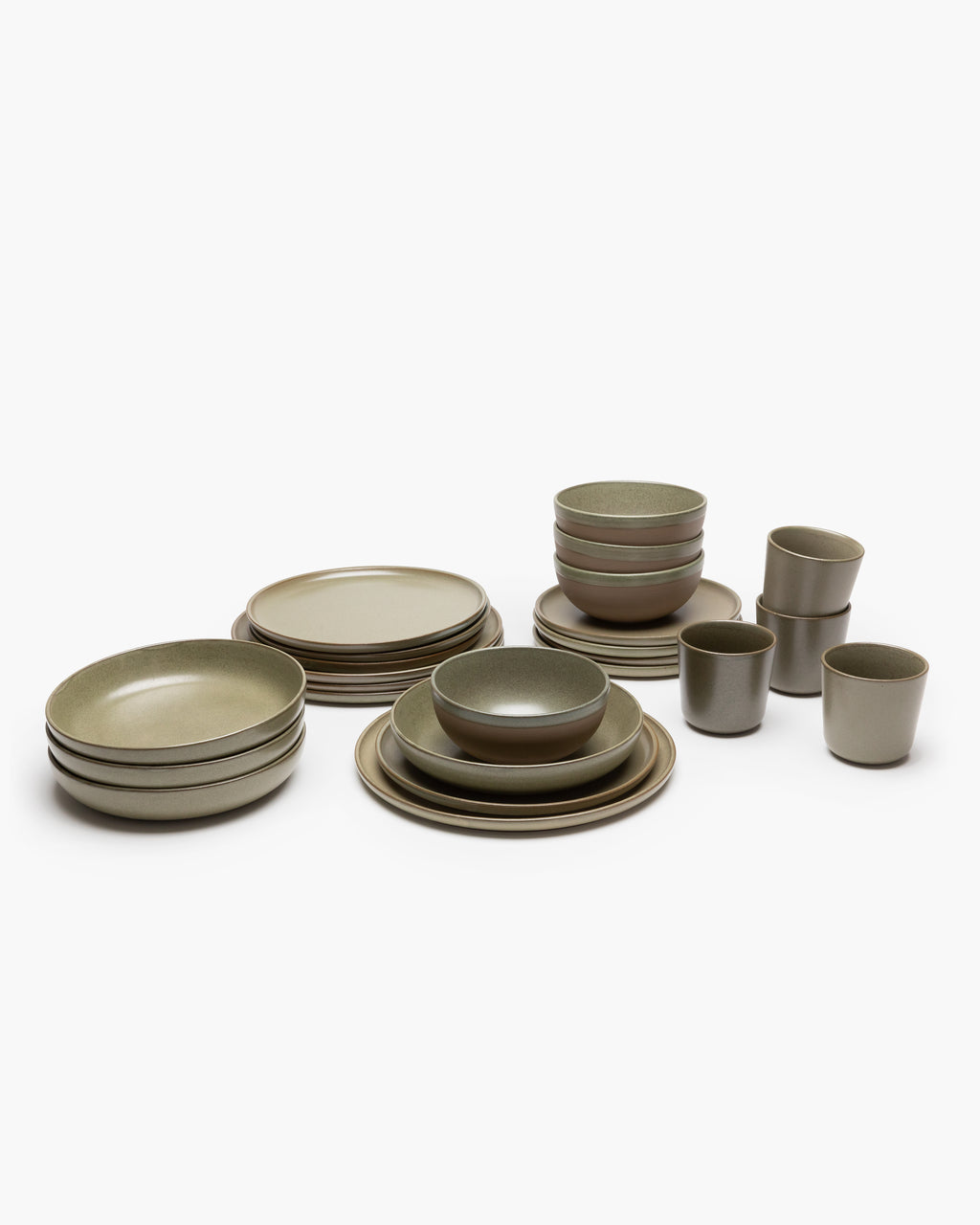Full Set 24 pieces - Surface tableware by Sergio Herman - camogreen