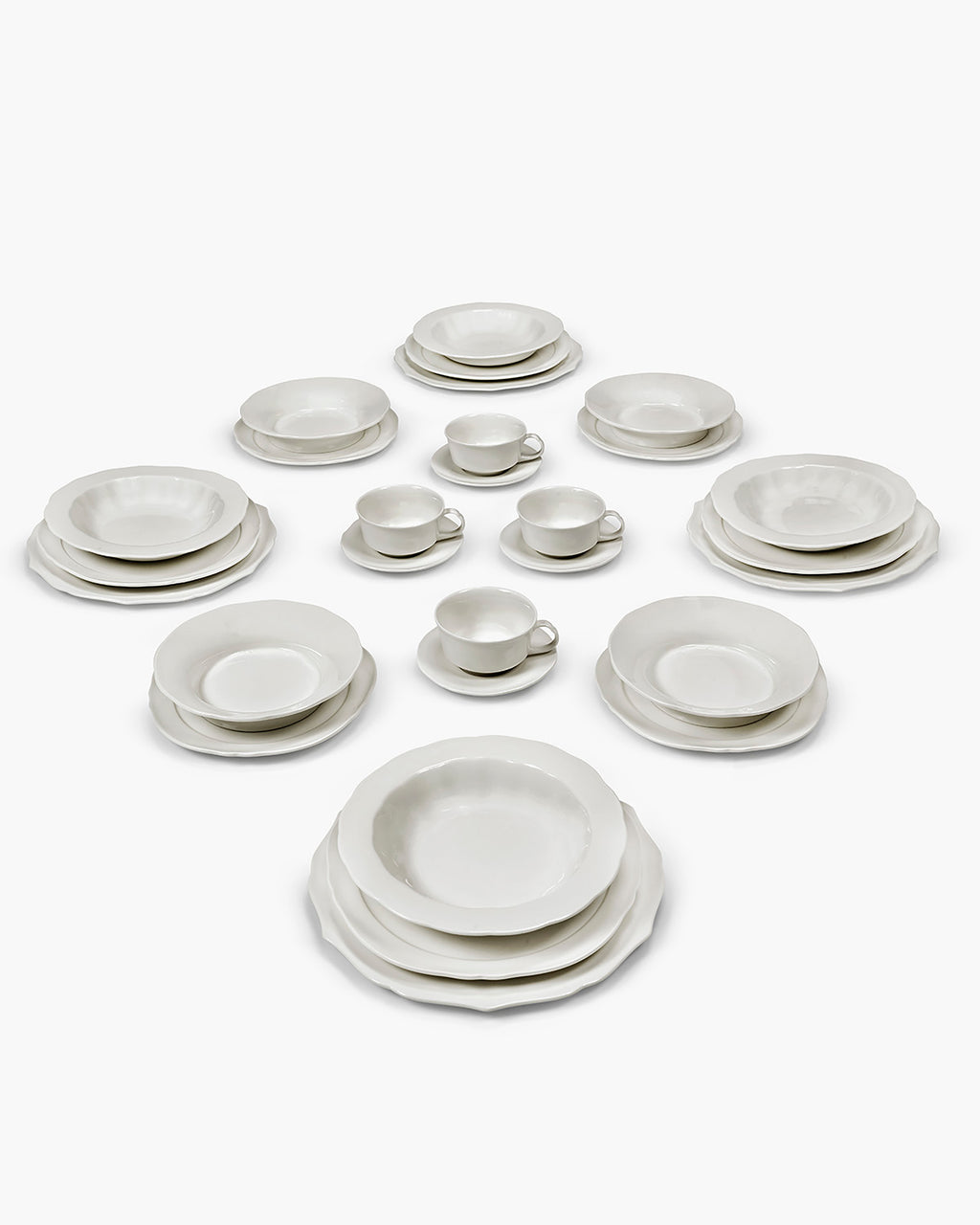 Full Set 28 pieces white Silhouette